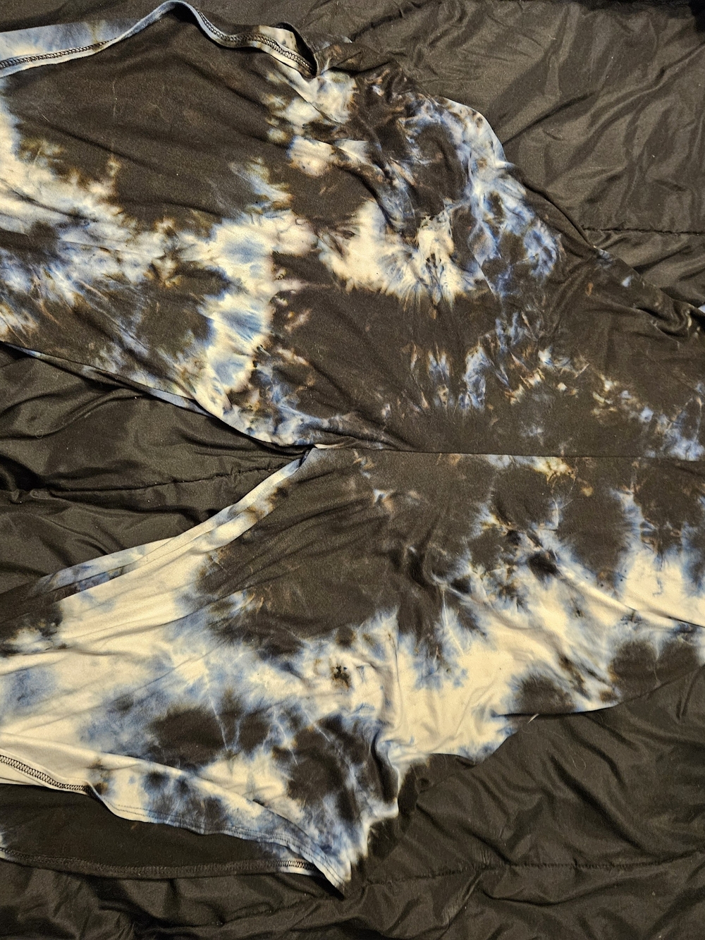 Tie-Dye Romper in Blue & Black